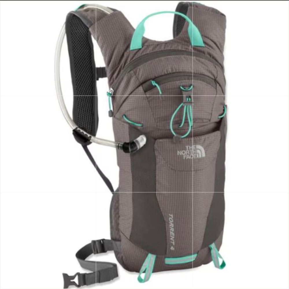 The North Face Gray and Teal Backpack